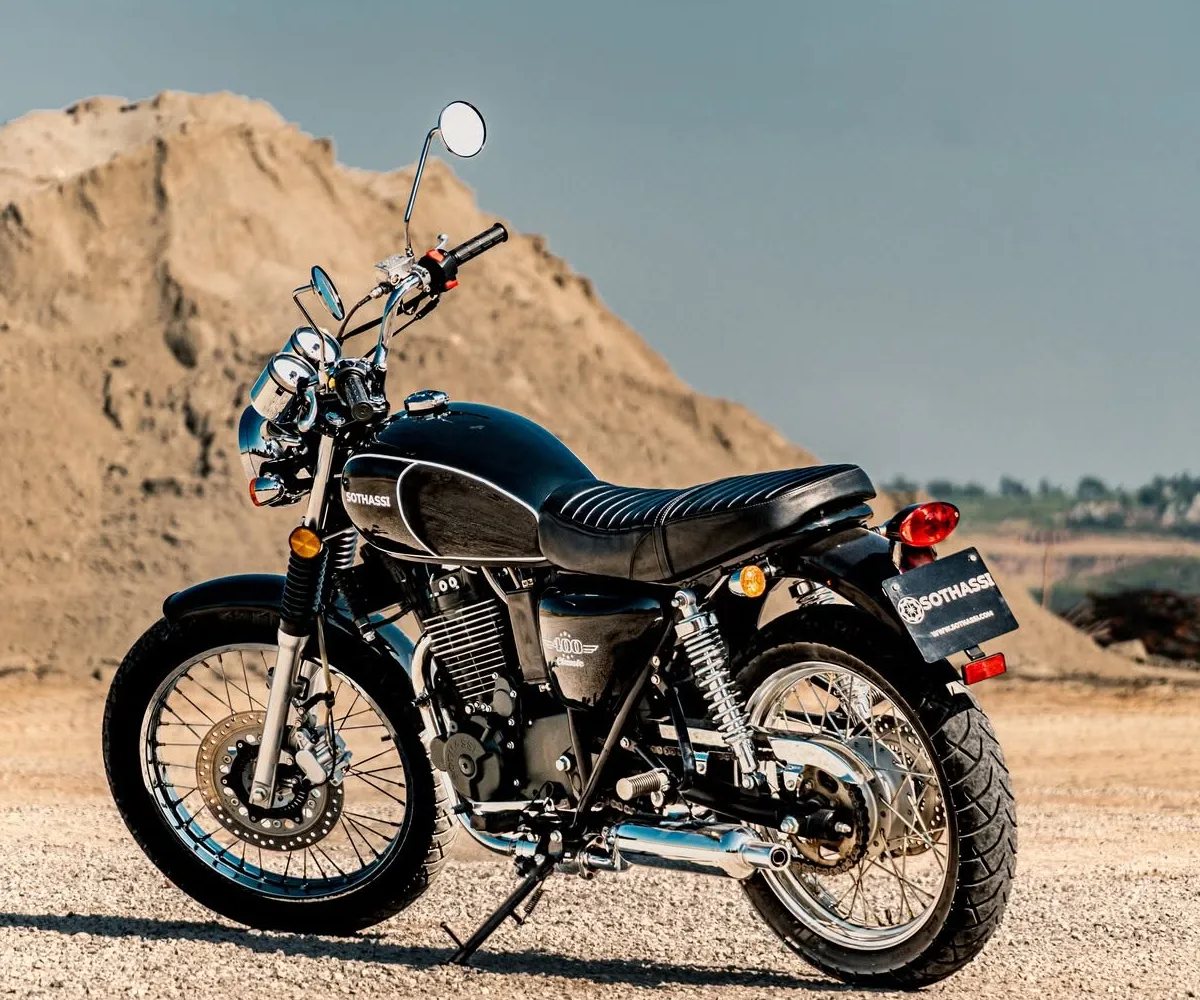 Sothassi Classic 400 parked on a gravel quarry floor